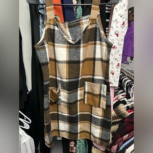 Plaid Sweater Dress - Size M